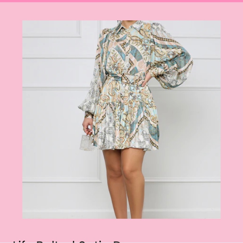 Luxe life belted satin Belt Dress